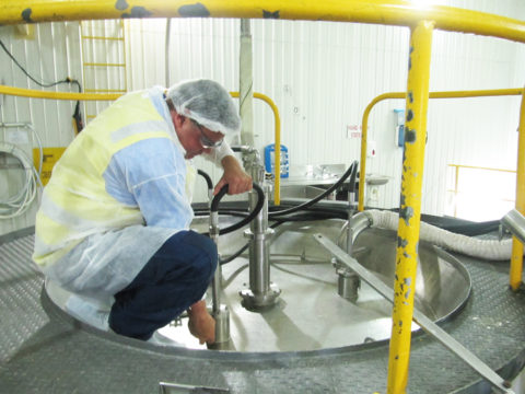 Milk drying chamber